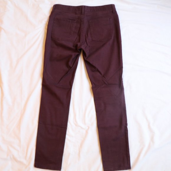 Burgundy Skinny Jeans - Picture 3 of 4